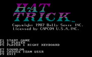 Hat Trick for IBM PC/Compatibles - Title screen and game menu.