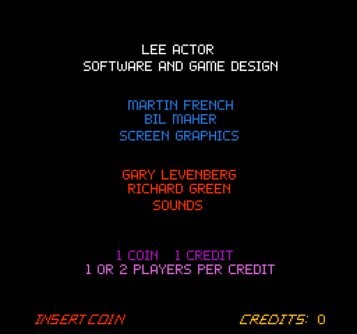 Hat Trick Arcade Screenshot: Credits.