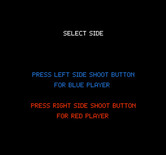 Hat Trick for Arcade - Game start; first, select a side!
