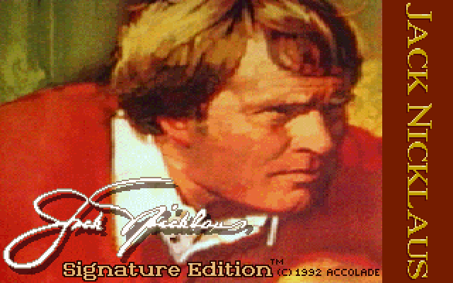 Jack Nicklaus Golf & Course Design: Signature Edition IBM PC/Compatibles Screenshot: Title screen.