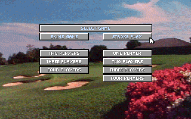 Jack Nicklaus Golf & Course Design: Signature Edition IBM PC/Compatibles Screenshot: The main menu.