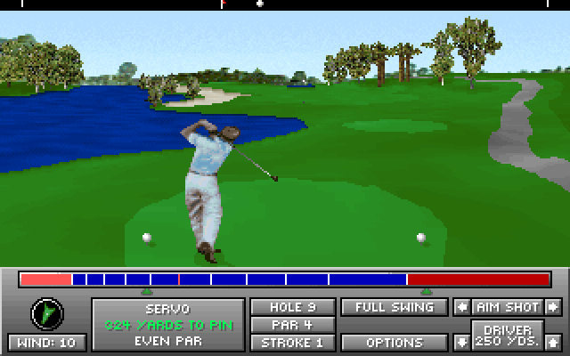 Jack Nicklaus Golf & Course Design: Signature Edition IBM PC/Compatibles Screenshot: My shot is in the fairway.