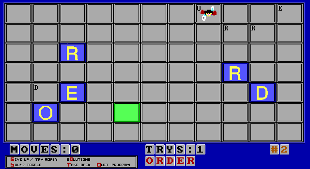 Alpha Man IBM PC/Compatibles Screenshot: Game start.