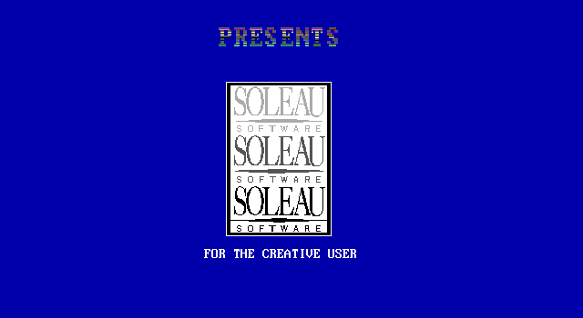 Alpha Man IBM PC/Compatibles Screenshot: Soleau Software presents...