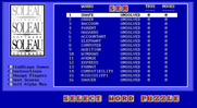 Alpha Man for IBM PC/Compatibles - The main menu.