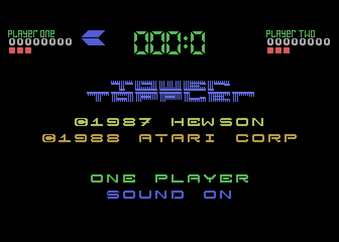 Tower Toppler Atari 7800 Screenshot: Title screen.