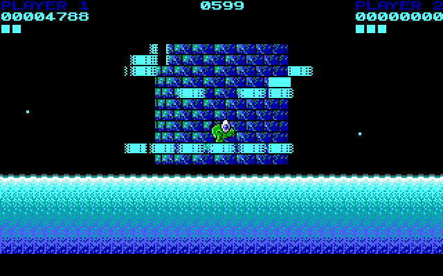 Tower Toppler IBM PC/Compatibles Screenshot: Second level start.