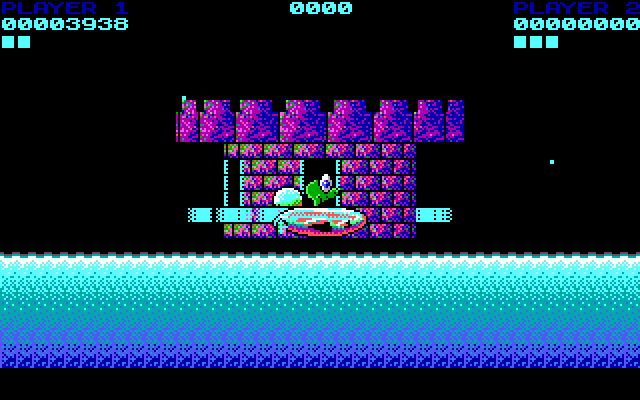 Tower Toppler IBM PC/Compatibles Screenshot: Level complete!