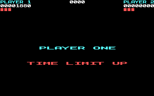 Tower Toppler IBM PC/Compatibles Screenshot: Time's up!