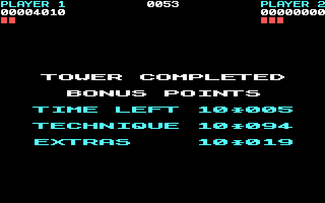 Tower Toppler IBM PC/Compatibles Screenshot: Tower completed!