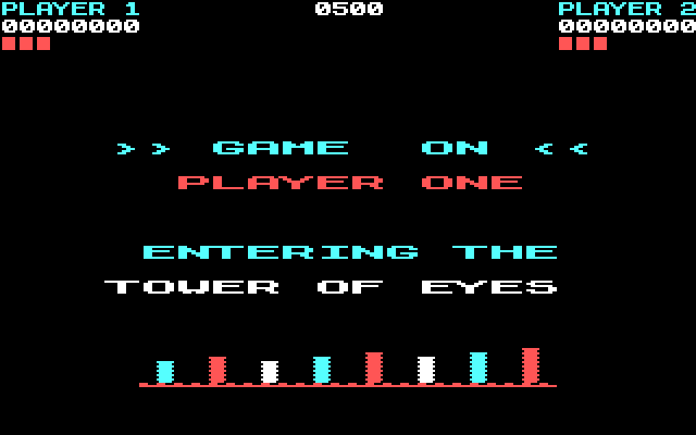 Tower Toppler IBM PC/Compatibles Screenshot: Ready to begin the first level?