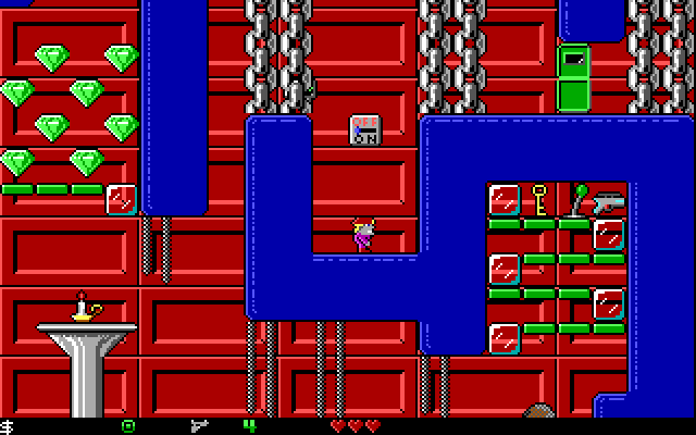 Crystal Caves IBM PC/Compatibles Screenshot: Doesn't seem like I can go very far from here...or can I?