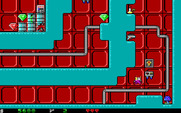 Crystal Caves for IBM PC/Compatibles - Jumping towards a moving platform...but missed!