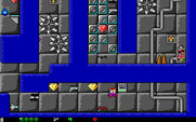 Crystal Caves for IBM PC/Compatibles - Jumping over a hazard...
