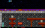 Crystal Caves for IBM PC/Compatibles - The starting location on the main level.