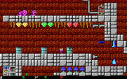 Crystal Caves for IBM PC/Compatibles - Collect the diamonds, but don't hit the spikes...