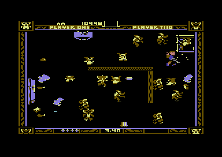 Gremlins Commodore 64 Screenshot: Destroyed a gremlin...