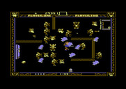 Gremlins for Commodore 64 - Starting a round with numerous gremlins...