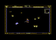 Gremlins for Commodore 64 - The game starts with an easy level.