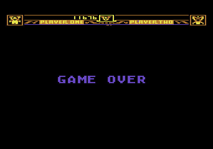 Gremlins Atari 5200 Screenshot: Game over.
