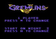 Gremlins for Atari 5200 - Title screen and game options.