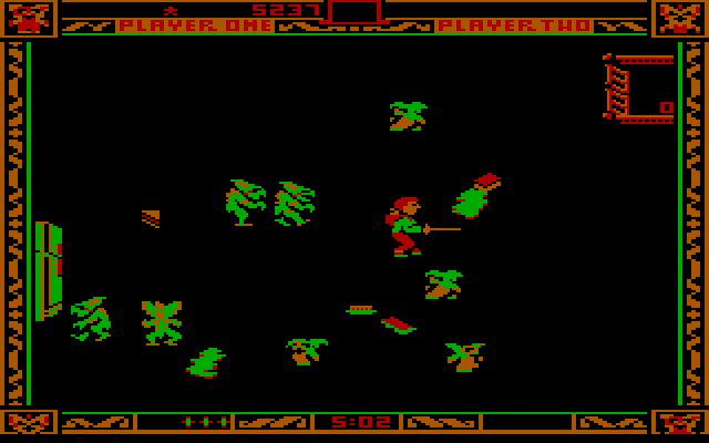 Gremlins IBM PC/Compatibles Screenshot: More gremlins appear as the levels advance..