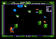 Gremlins for Apple II - Attacking a gremlin...