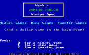 Mack's Domino Parlor for IBM PC/Compatibles - Title screen.