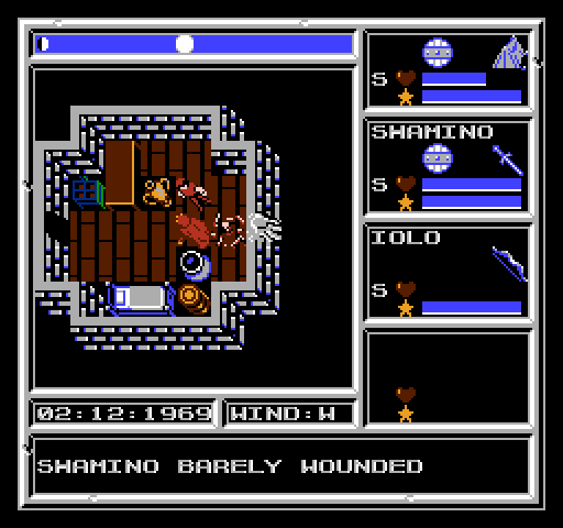 Ultima V: Warriors of Destiny NES / Famicom Screenshot: Barely wounded...