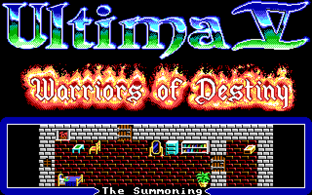 Ultima V: Warriors of Destiny IBM PC/Compatibles Screenshot: Title screen.