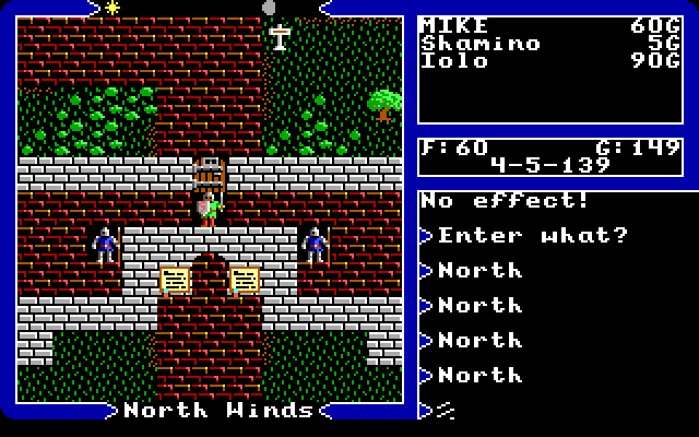 Ultima V: Warriors of Destiny IBM PC/Compatibles Screenshot: Entering another town.