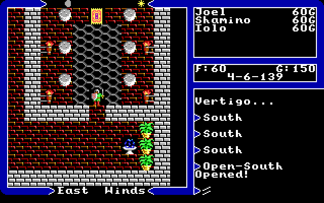 Ultima V: Warriors of Destiny IBM PC/Compatibles Screenshot: Lost the battle, so I continue from here...