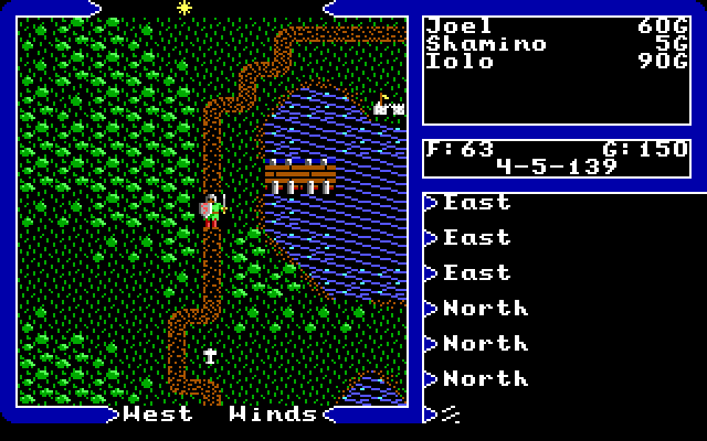 Ultima V: Warriors of Destiny IBM PC/Compatibles Screenshot: Exploring Britannia...