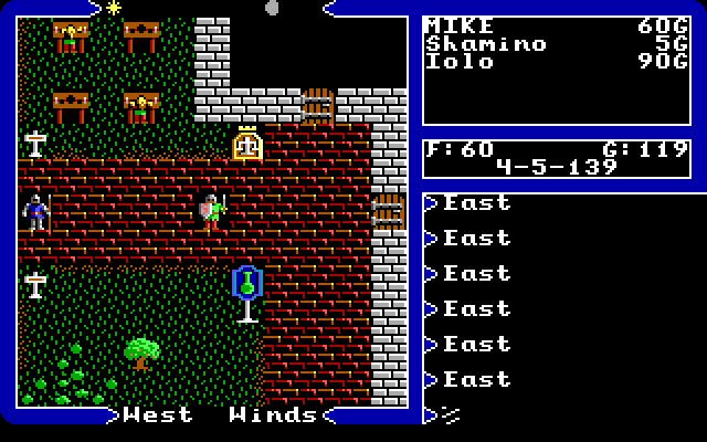 Ultima V: Warriors of Destiny IBM PC/Compatibles Screenshot: Exploring some more.