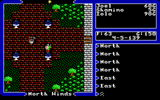 Ultima V: Warriors of Destiny IBM PC/Compatibles Screenshot: Exploring this town.