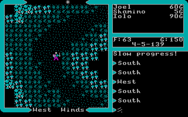 Ultima V: Warriors of Destiny IBM PC/Compatibles Screenshot: Exploring Britannia...