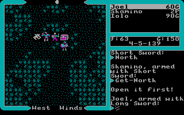 Ultima V: Warriors of Destiny IBM PC/Compatibles Screenshot: Victory! Battle won, and looks like I can pick up some items...
