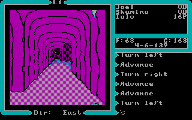Ultima V: Warriors of Destiny IBM PC/Compatibles Screenshot: Exploring the cave...