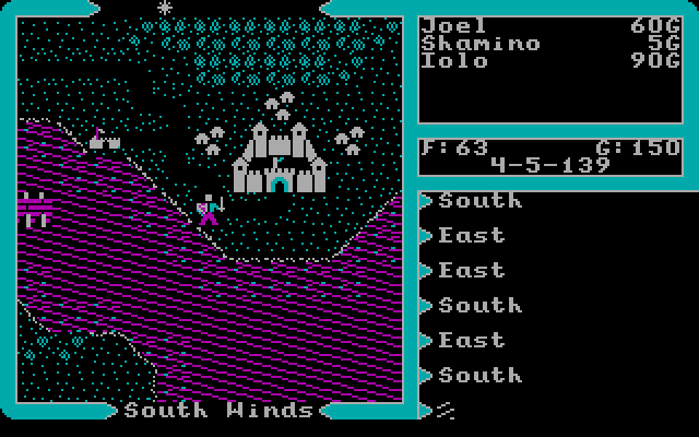 Ultima V: Warriors of Destiny IBM PC/Compatibles Screenshot: The castle where Lord British lives...