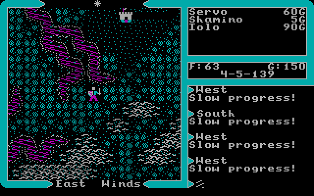 Ultima V: Warriors of Destiny IBM PC/Compatibles Screenshot: Exploring Britannia.