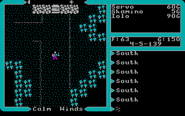 Ultima V: Warriors of Destiny IBM PC/Compatibles Screenshot: Setting out on my journey...
