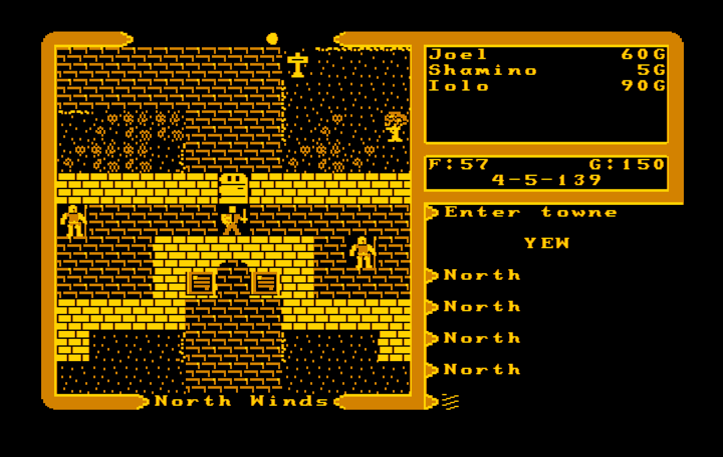 Ultima V: Warriors of Destiny IBM PC/Compatibles Screenshot: Another town entrance...