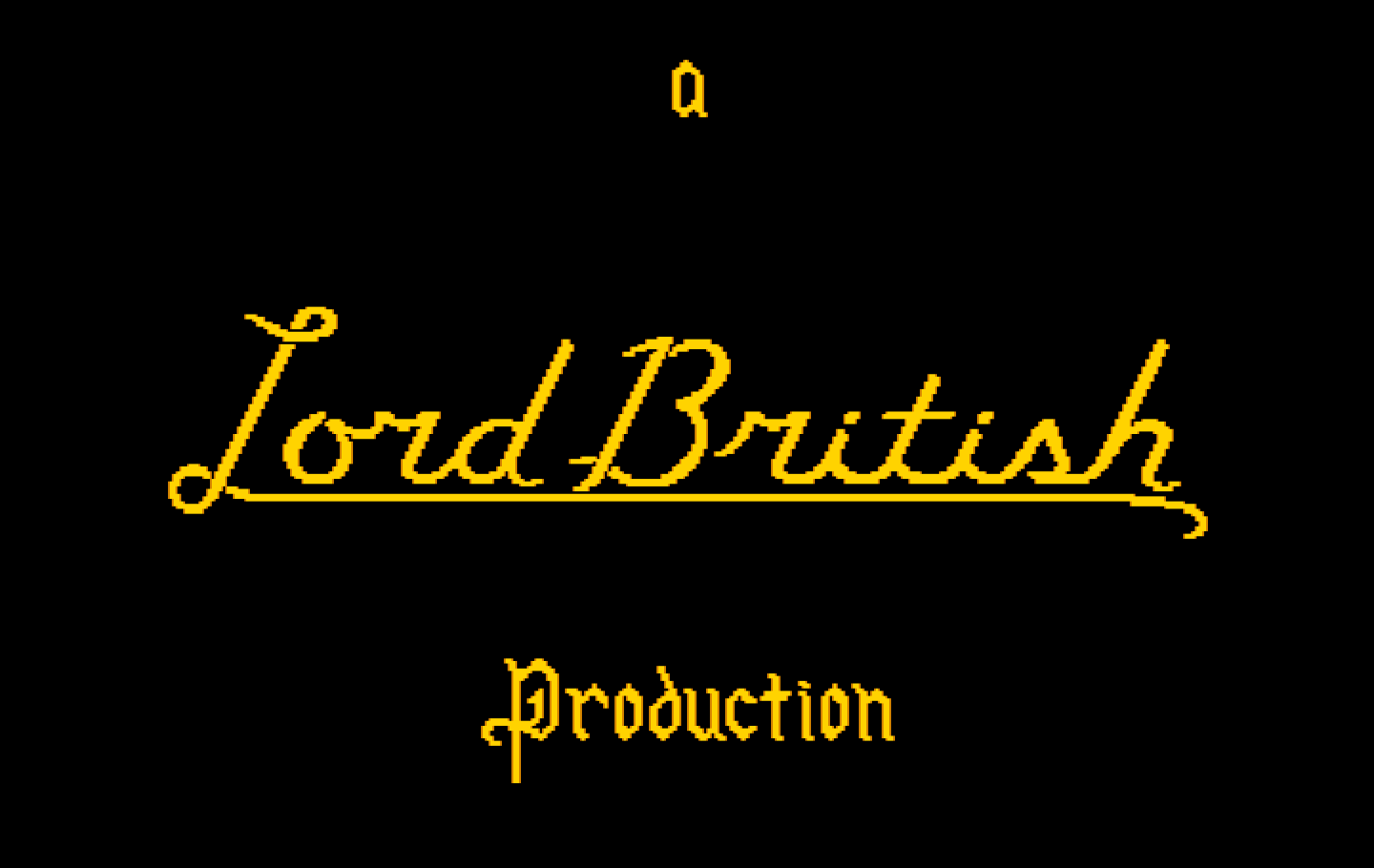 Ultima V: Warriors of Destiny IBM PC/Compatibles Screenshot: A Lord British production.