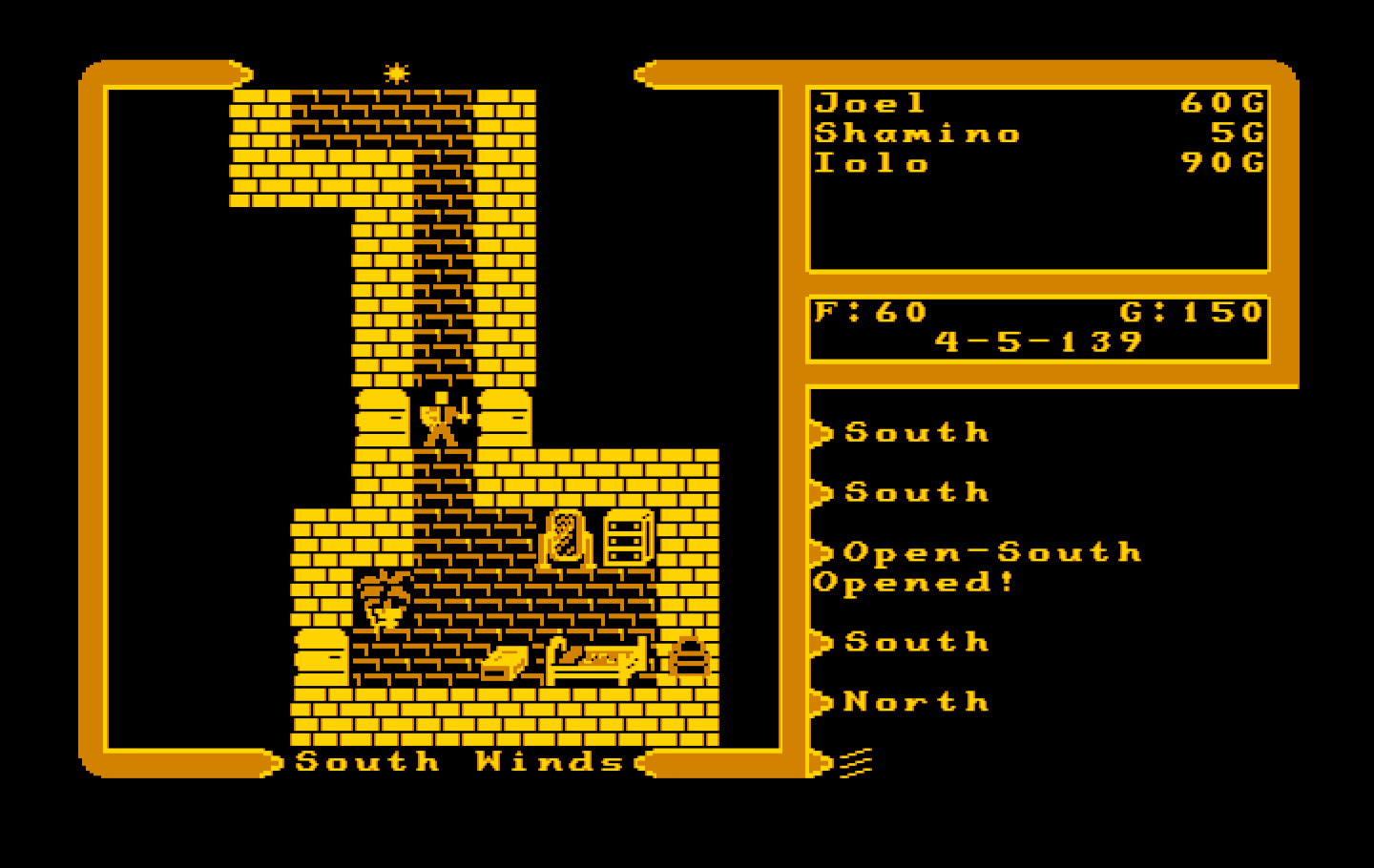 Ultima V: Warriors of Destiny IBM PC/Compatibles Screenshot: Exploring this maze-like town.
