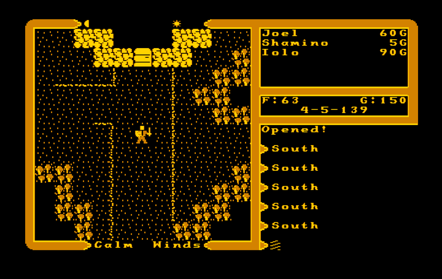 Ultima V: Warriors of Destiny IBM PC/Compatibles Screenshot: Setting out on my journey...