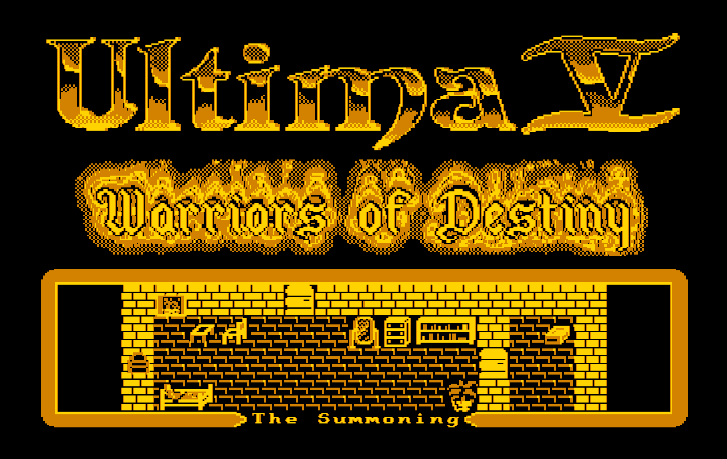 Ultima V: Warriors of Destiny IBM PC/Compatibles Screenshot: Title screen.