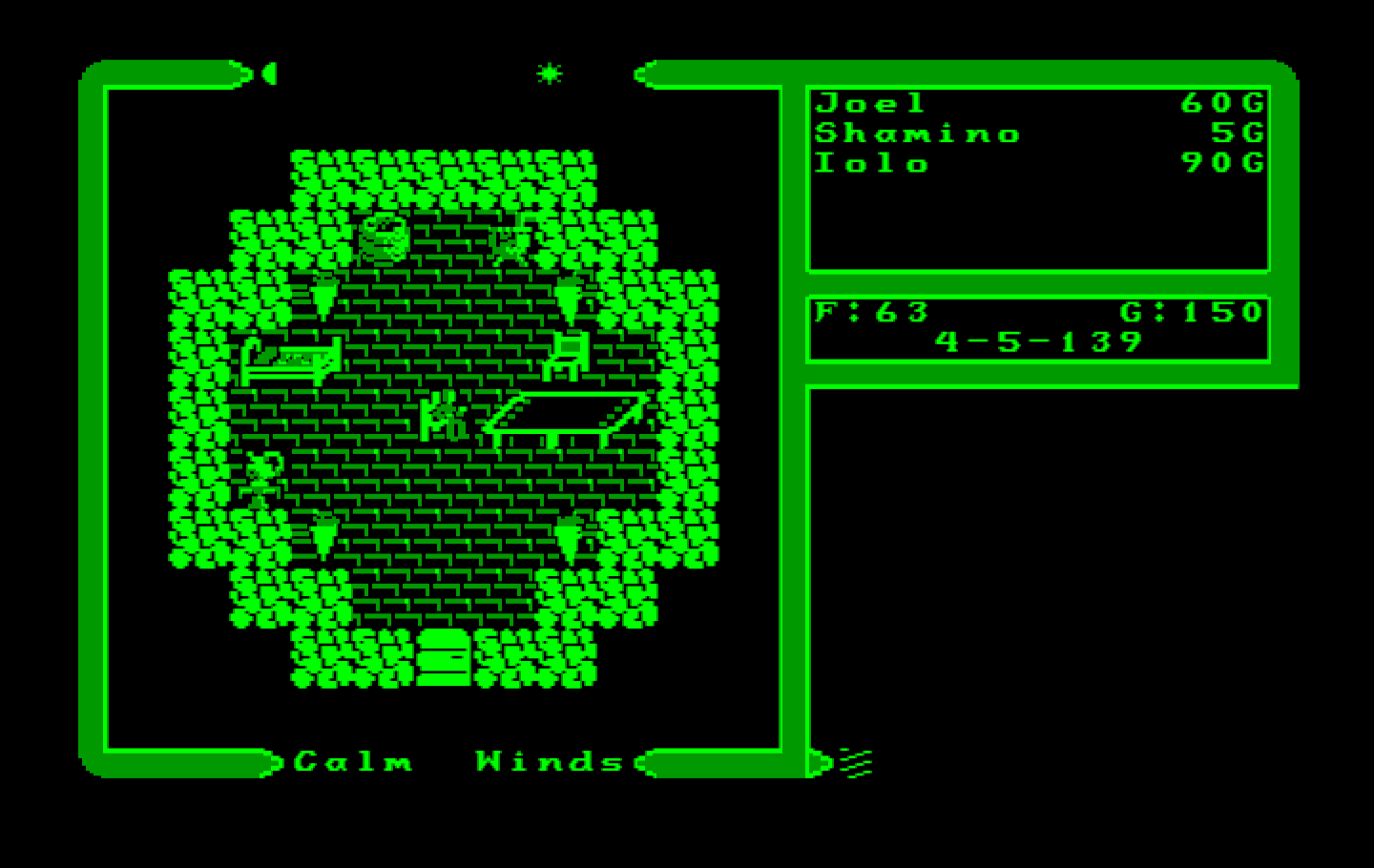 Ultima V: Warriors of Destiny IBM PC/Compatibles Screenshot: Game start.