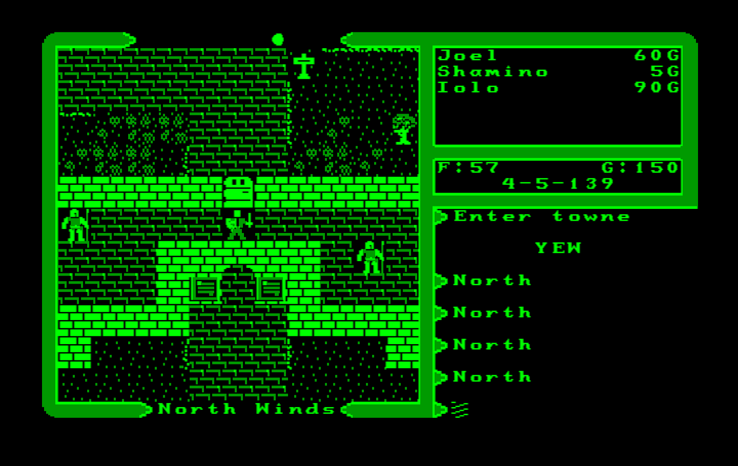 Ultima V: Warriors of Destiny IBM PC/Compatibles Screenshot: Another town entrance...