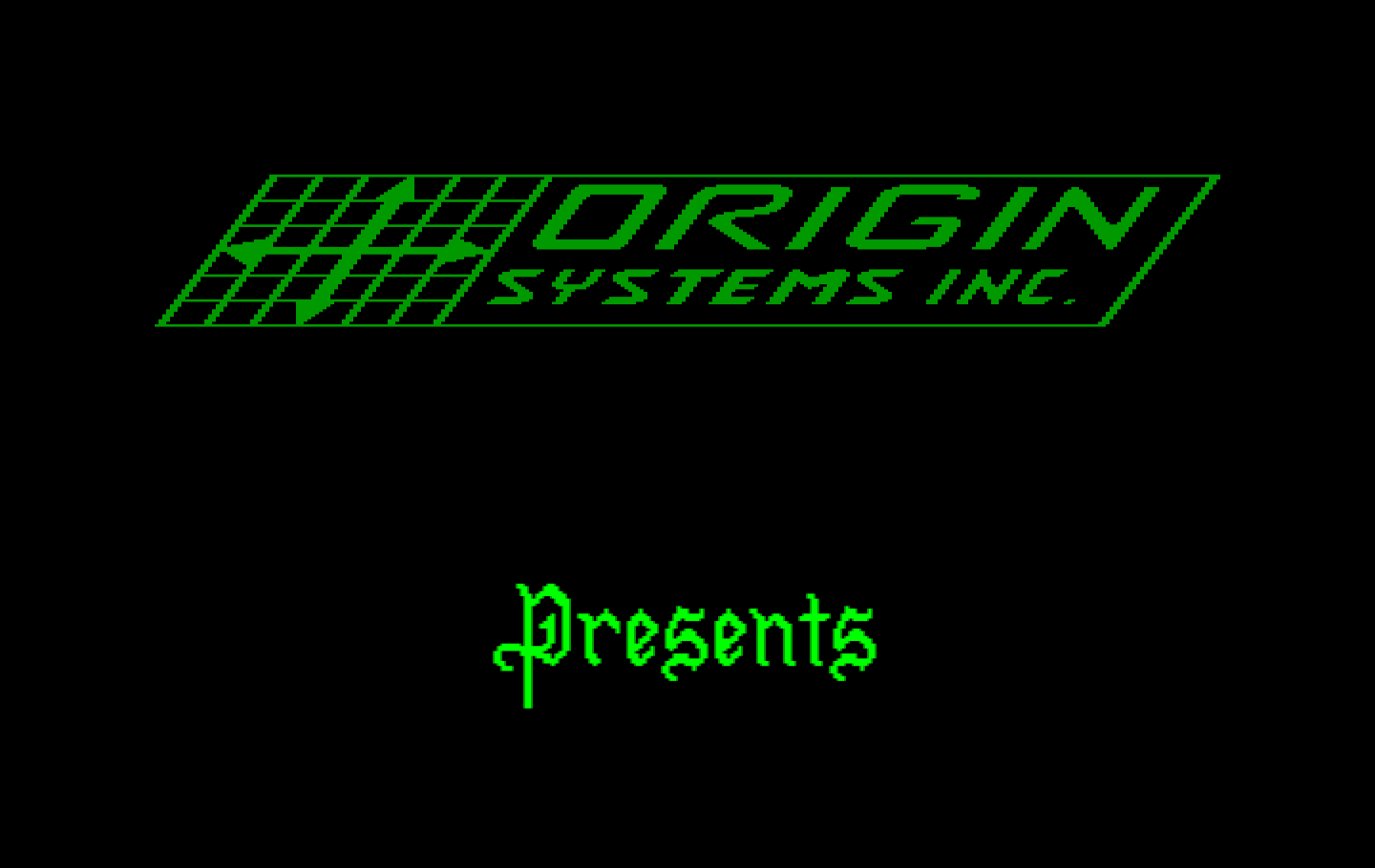 Ultima V: Warriors of Destiny IBM PC/Compatibles Screenshot: Origin Systems presents...