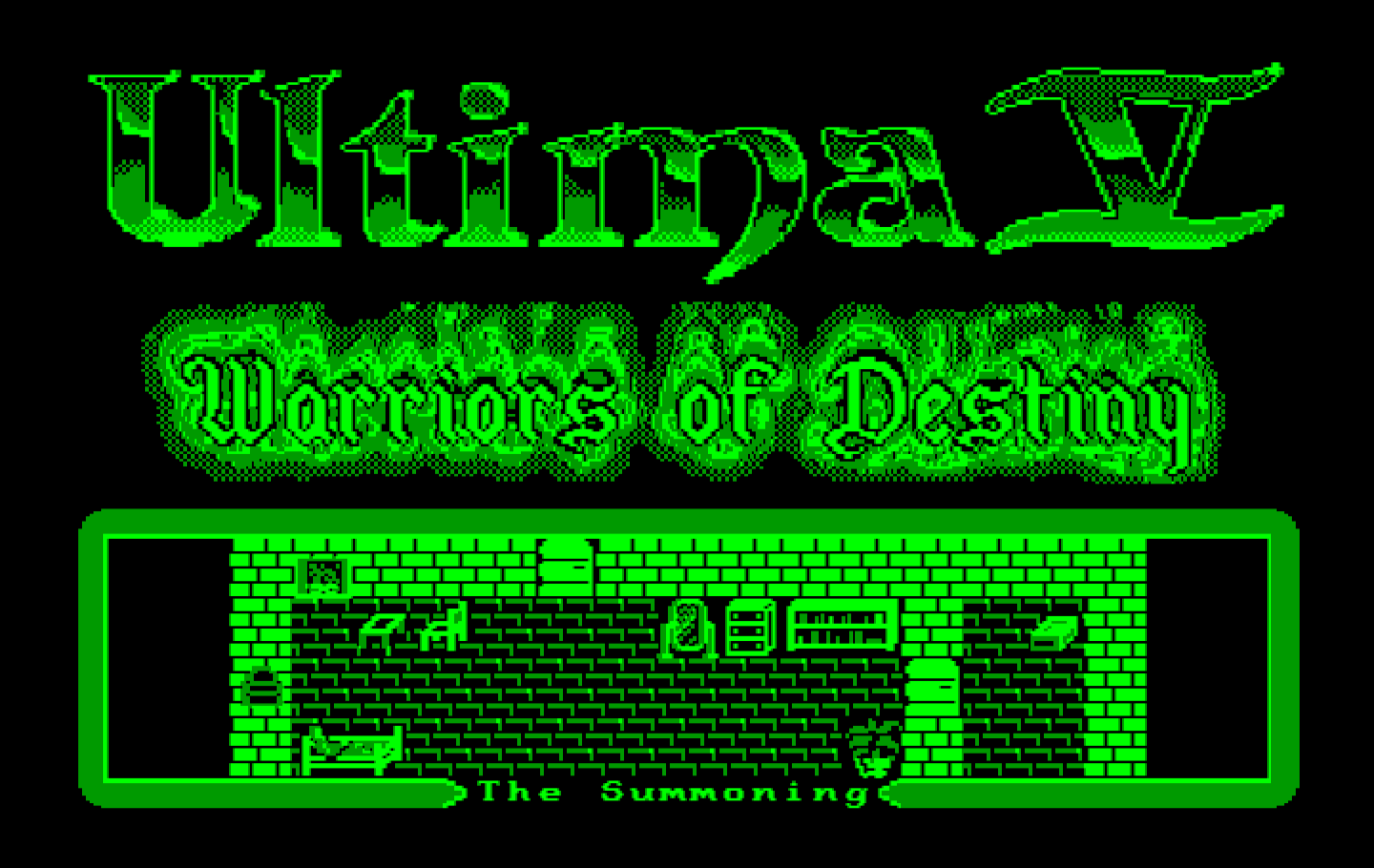 Ultima V: Warriors of Destiny IBM PC/Compatibles Screenshot: Title screen.